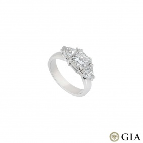 Princess Cut Platinum Diamond Ring 1.20ct D/VS2 Princess Cut Platinum Diamond Ring 1.20ct D/VS2